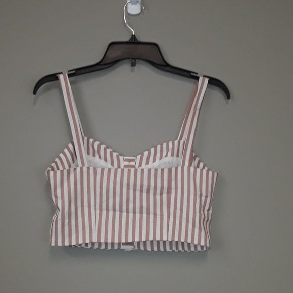 Bishop + Young striped button down crop top - Picture 8 of 8